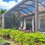 Custom aluminum pool cage built by Aluminum Master in Naples Florida
