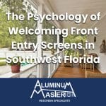 Front entryway screen enclosure repair at a Naples Florida home